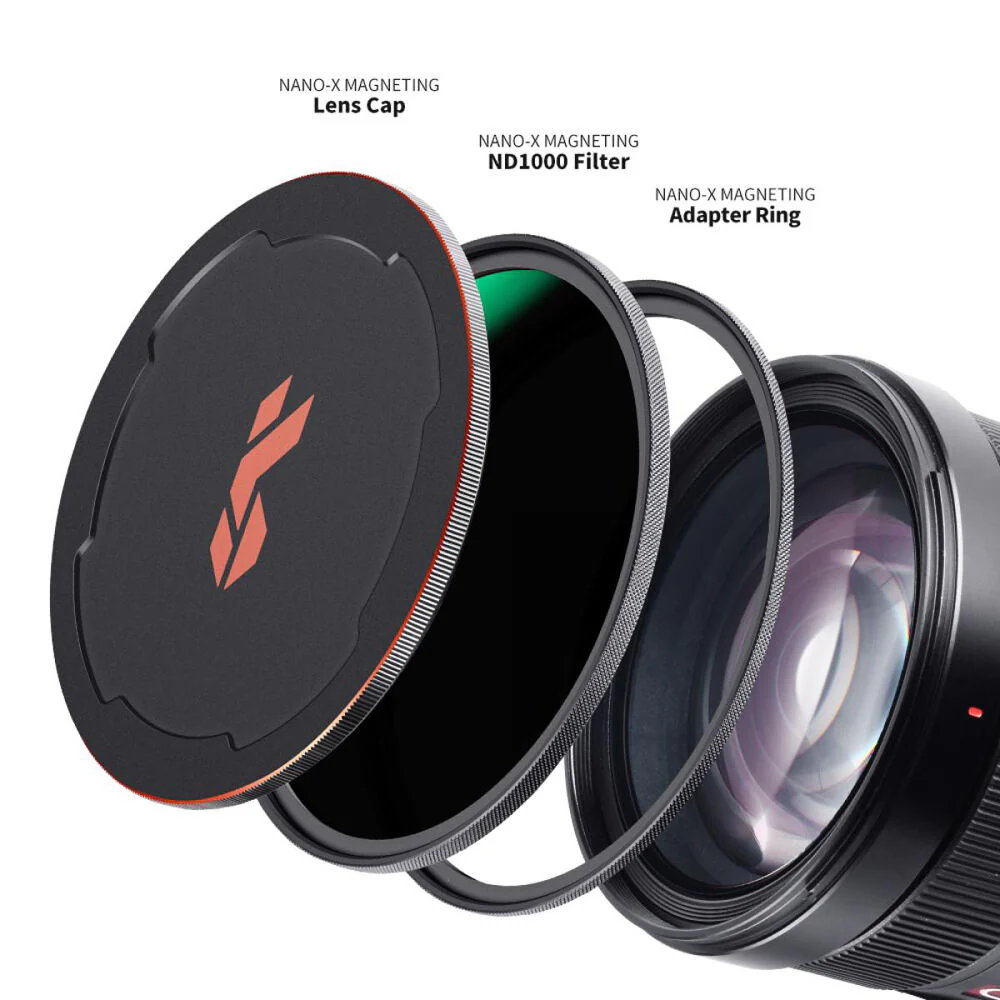 K&F Concept Nano-X Magnetic Filter with Adapter Ring & Lens Cap (77mm, 10-Stop) - Image 3