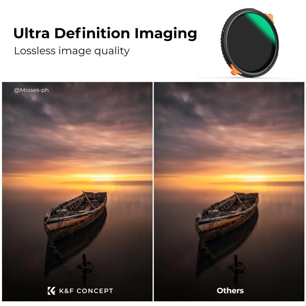 K&F Concept Nano-X Series 2-in-1 Variable ND & CPL Filter (67mm, 2 to 6-Stop) - Image 4