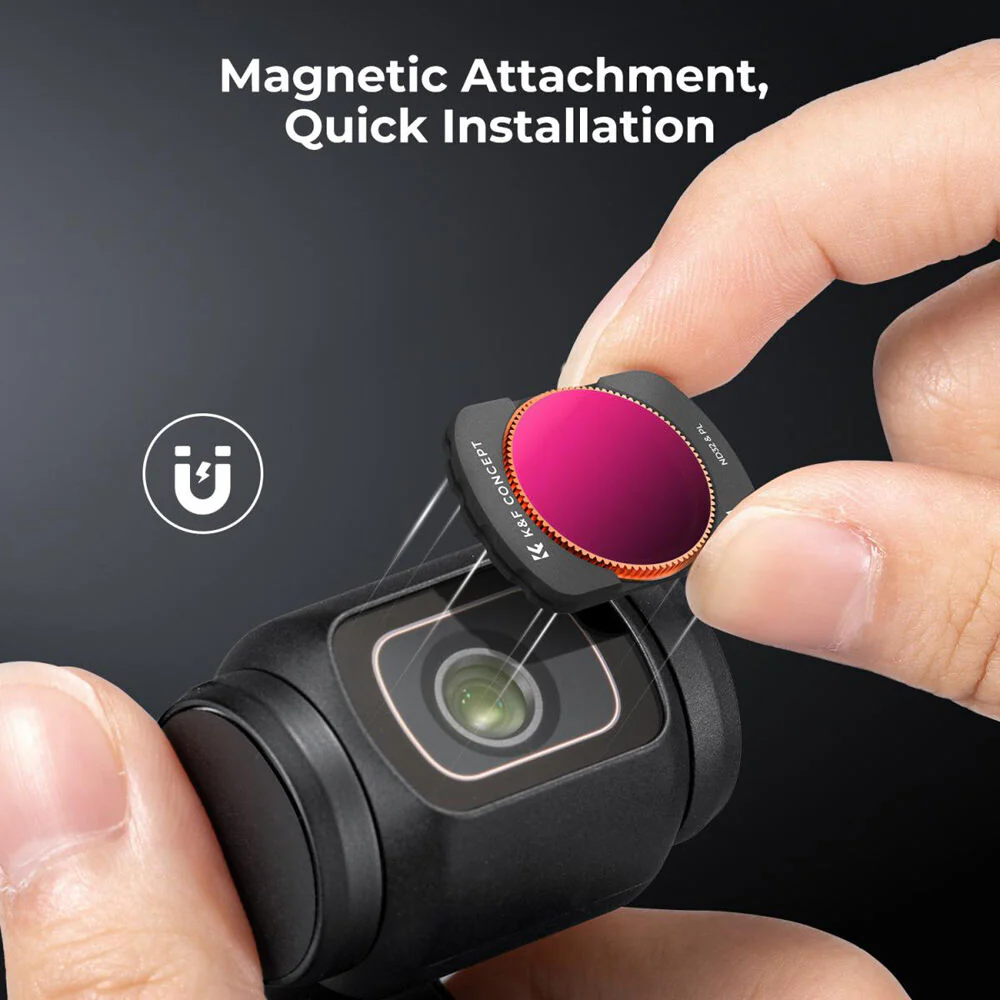K&F Concept Nano-X Series ND/PL Filter Kit for DJI Osmo Pocket 3 (ND8/PL, ND16/PL, ND32/PL, ND64/PL) - Image 3