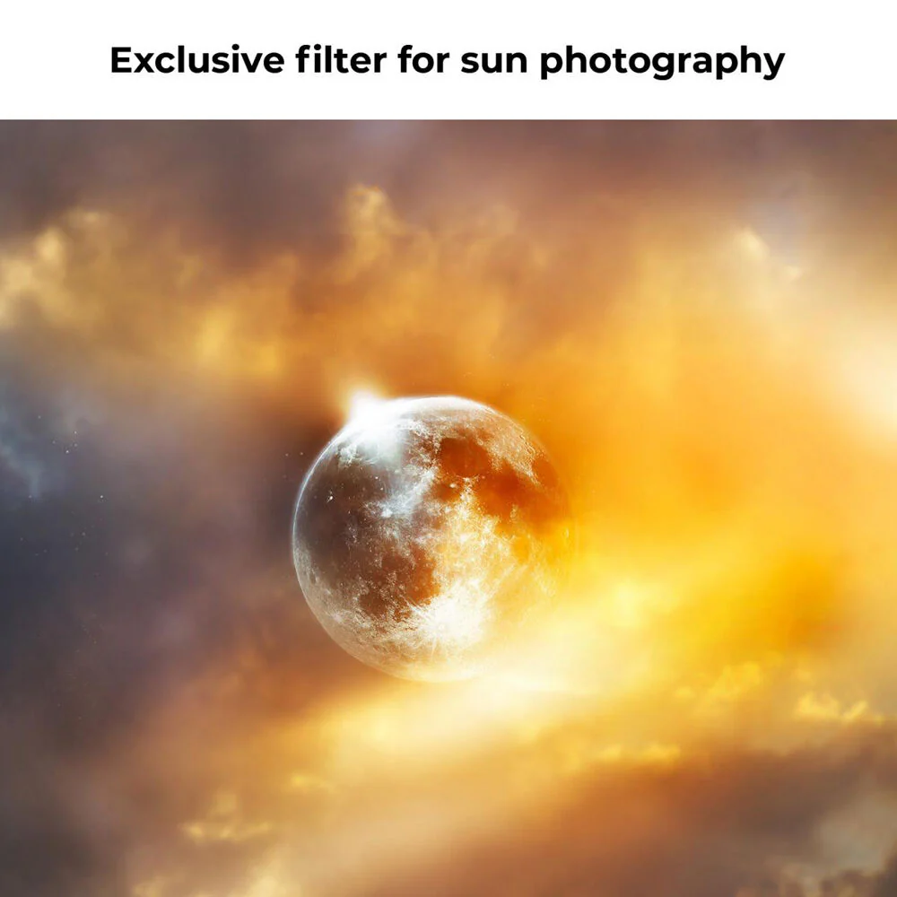 K&F Concept Nano-X Series ND100000 Solar Filter (52mm, 16.6-Stop) - Image 3