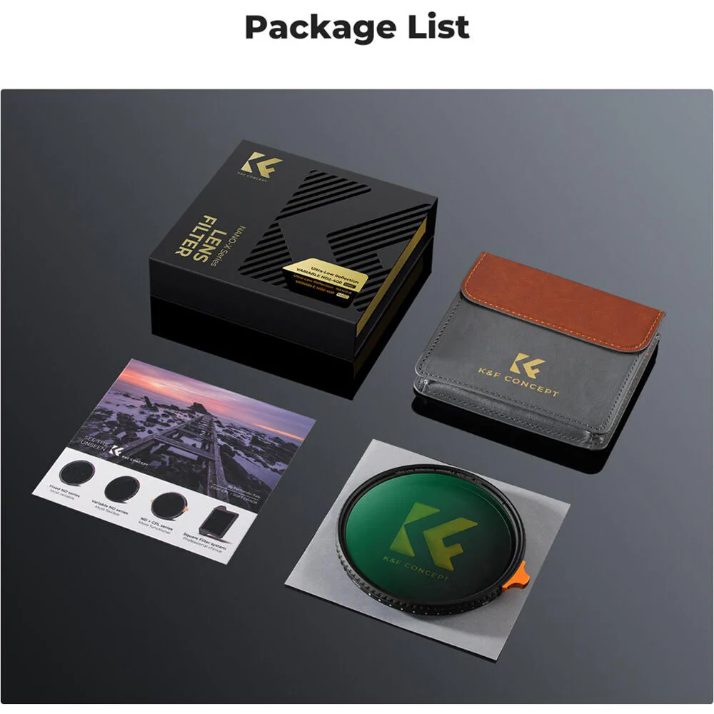 K&F Concept Nano-X Ultra-Low Reflection Variable ND Filter (58mm, 1 to 9-Stop) - Image 7