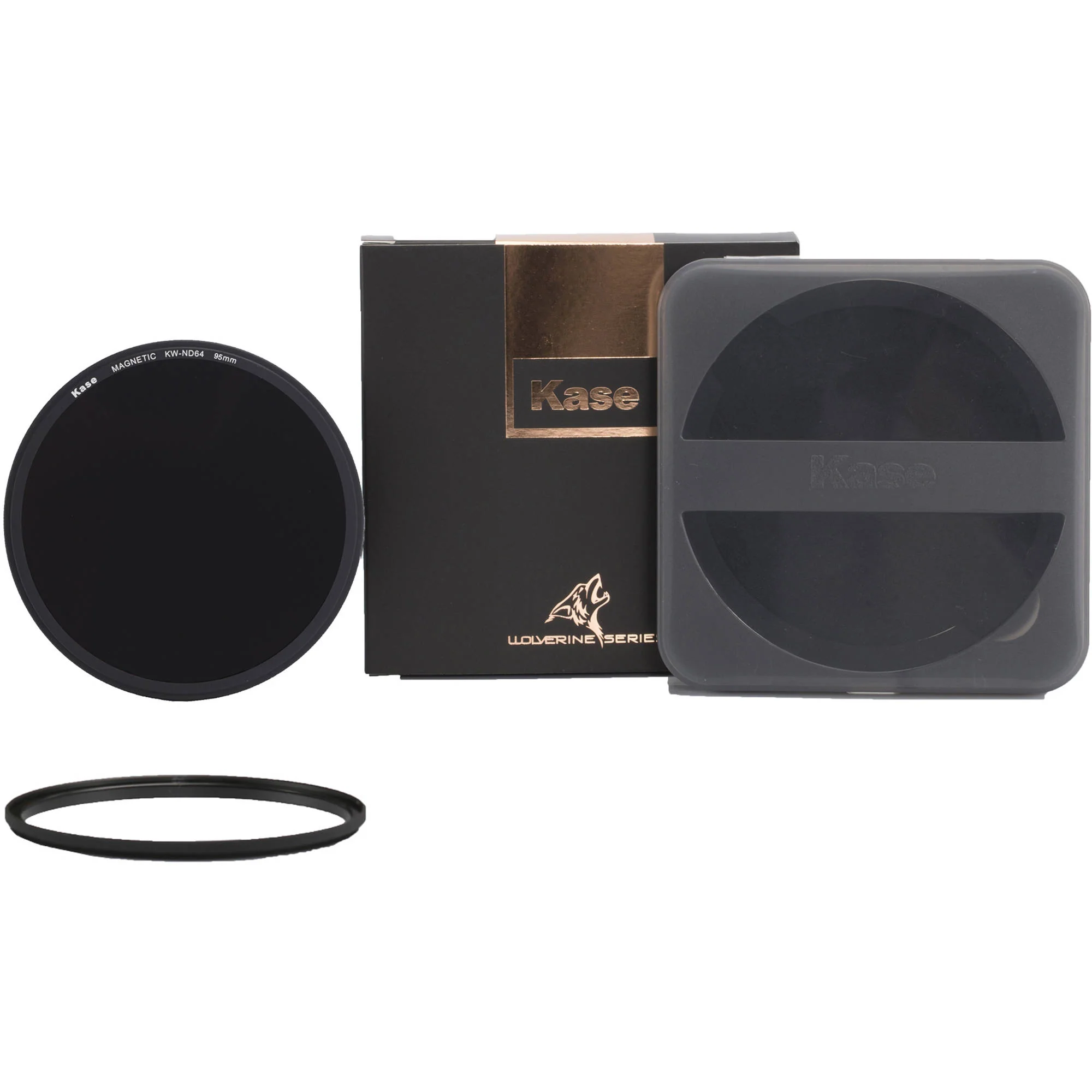 Kase Wolverine Magnetic ND64 Solid Neutral Density 1.8 Filter with 95mm Lens Adapter Ring (6-Stop)