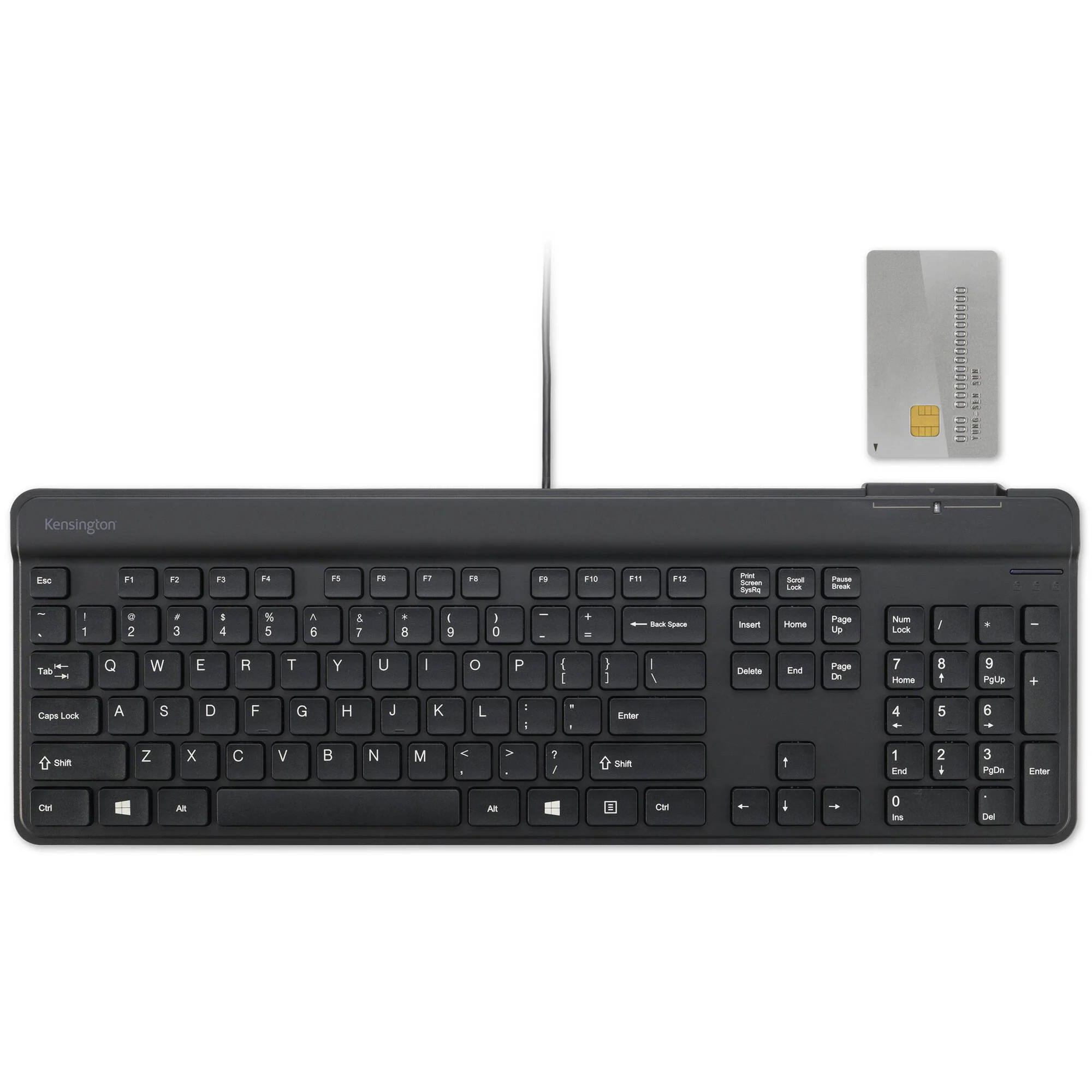 Kensington KB201C Simple Solutions Wired Keyboard with CAC Smart Card Reader - Image 5