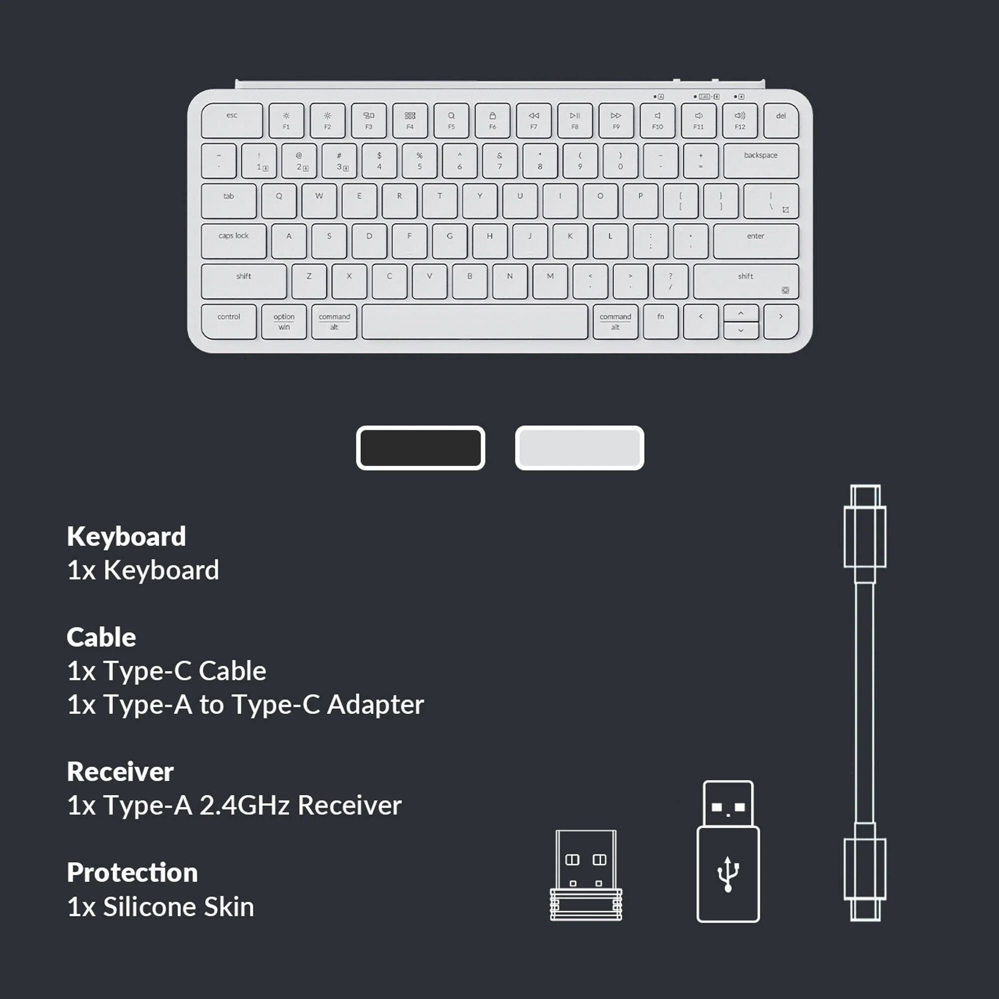 Keychron B1 Pro Ultra-Slim Wireless Keyboard (Space Gray) - Image 5