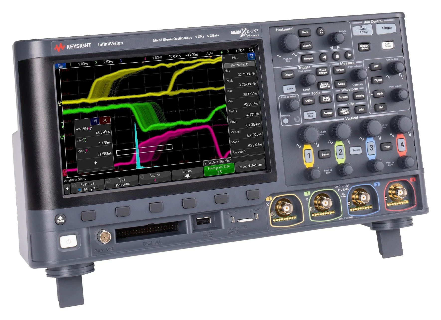 Keysight Technologies DSOX3024G DSOX3024G Digital Oscilloscope Infiniivision 3000G X Series 4 Channel 200 MHz 5 Gsps Mpts 1.75 ns - Image 6