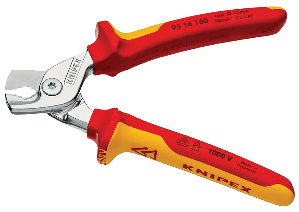 KNIPEX 95 16 160 CABLE SHEAR, 15MM, 165MM LG - Image 3