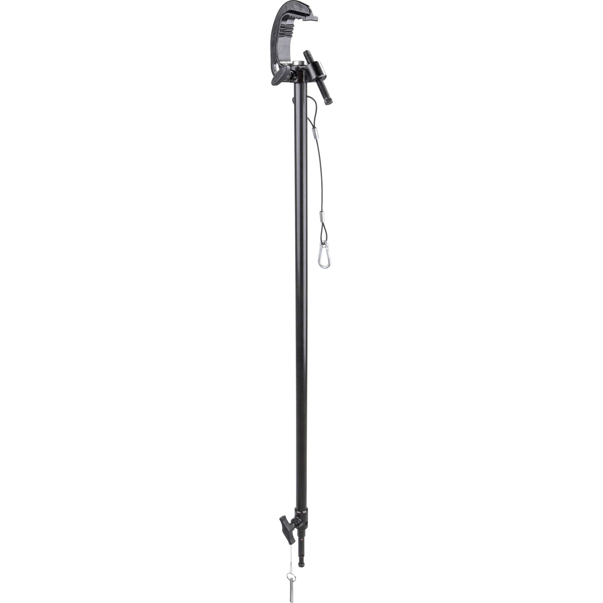 Kupo Lightweight Telescopic Hanger with 5/8" Baby Stud (Long, Black)