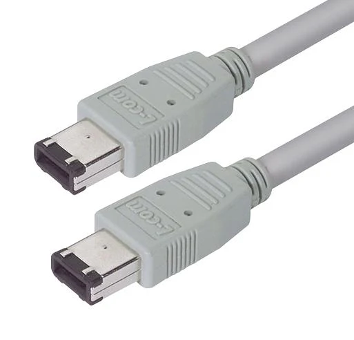 L-COM CSM94-5M Computer Cable, IEEE 1394 FireWire Plug, 6 Way, IEEE 1394 FireWire Plug, 6 Way, 16.4 ft, 5 m
