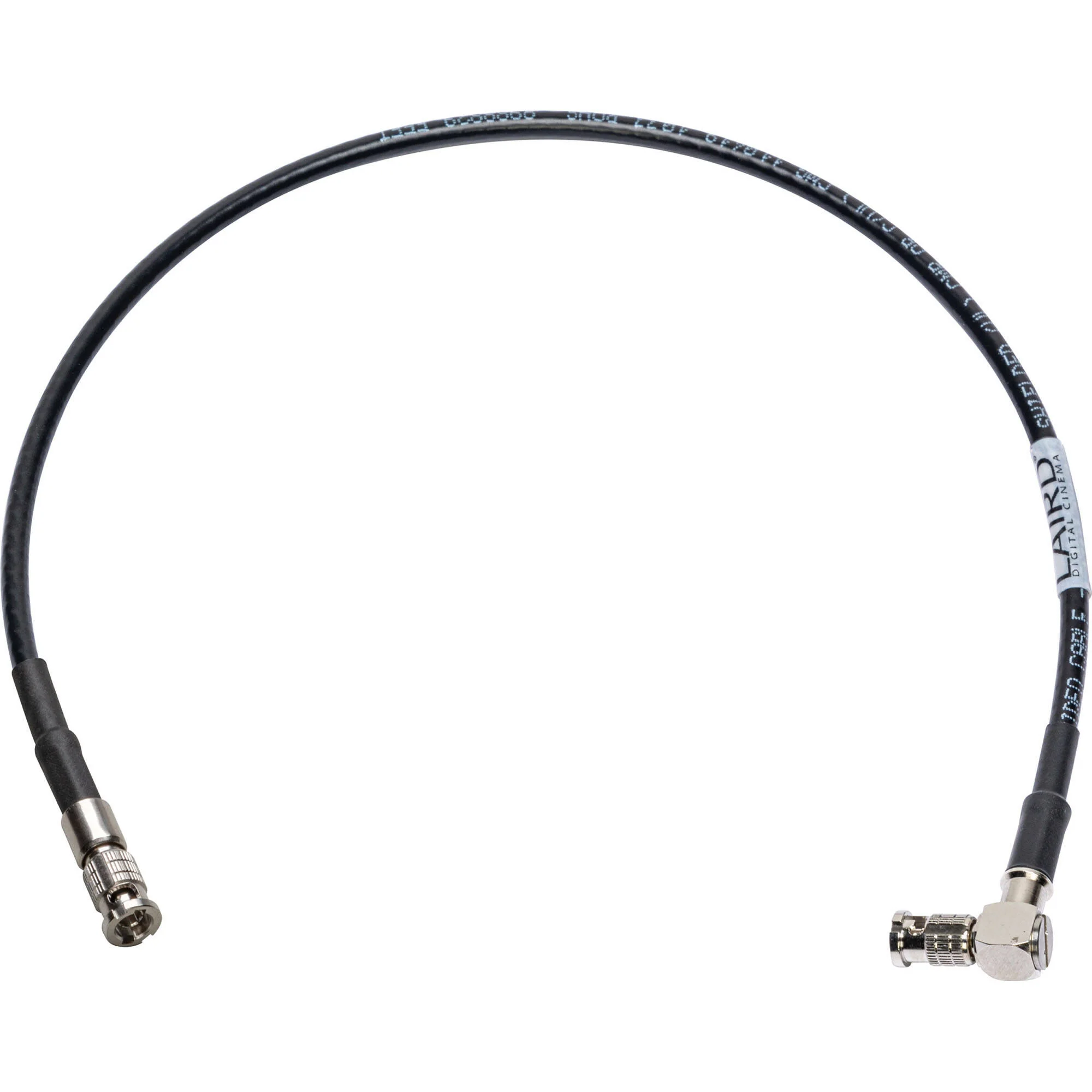 Laird Digital Cinema 4855R High-Density Right-Angle HD-BNC Male to HD-BNC Male 12G HD-SDI Patch Cable (1')