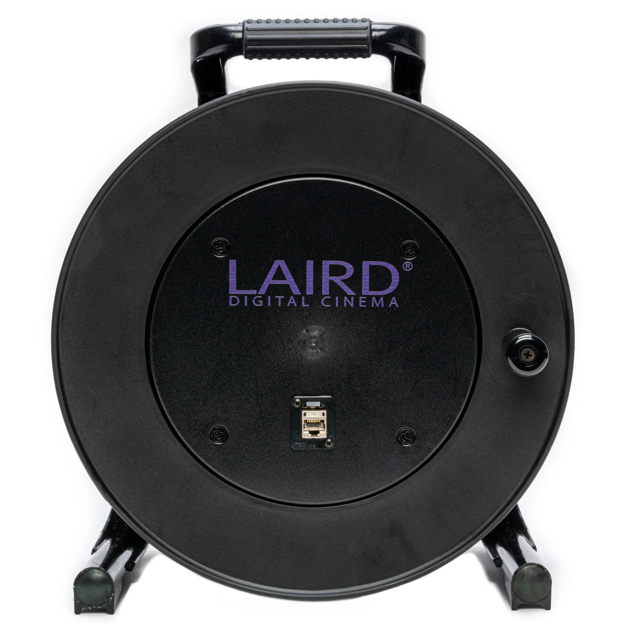 Laird Digital Cinema Belden 10GX Cat 6A Ethernet Cable & Hub-Mounted RJ45 Jack with RJ45 ProShell Cap on Reel (100') - Image 2