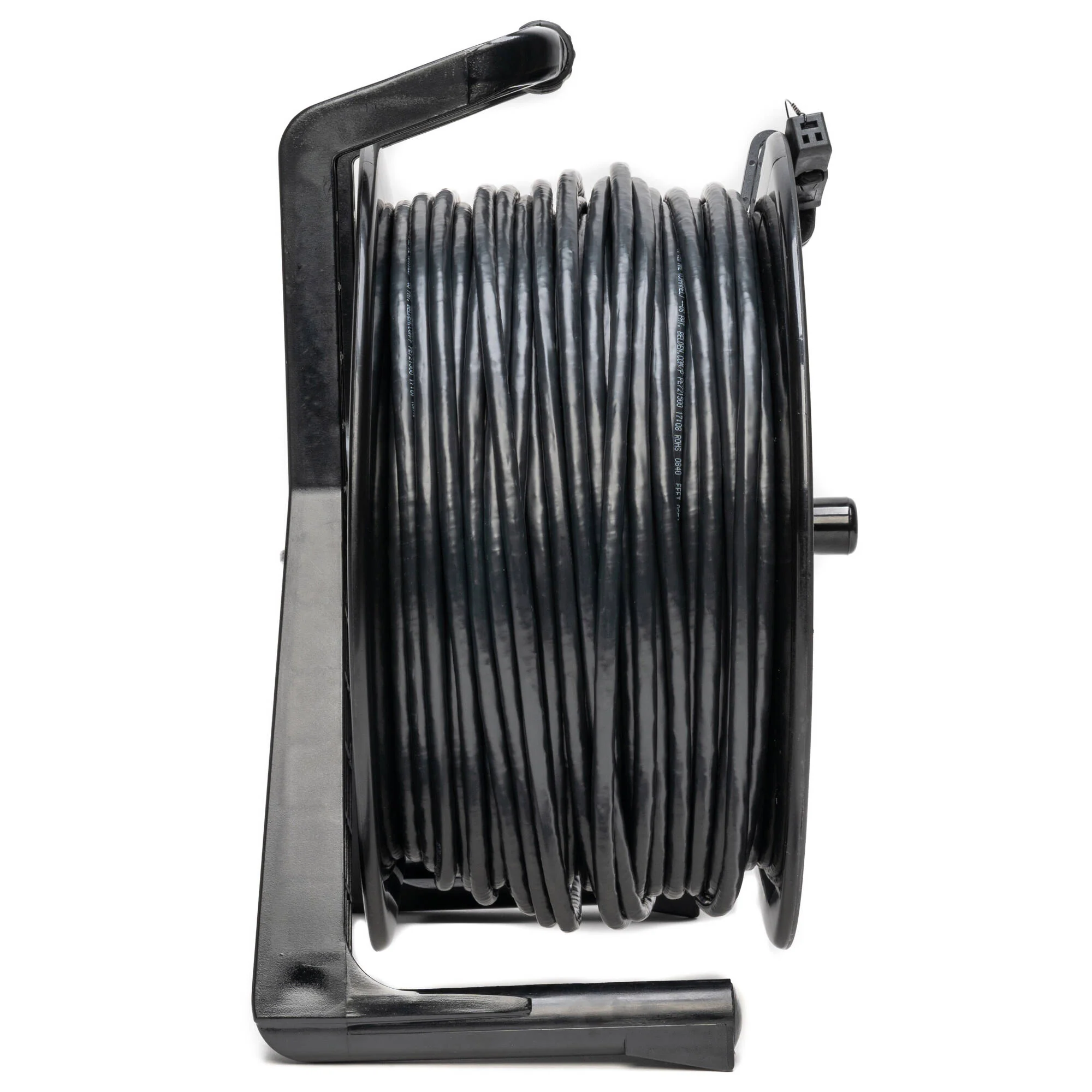 Laird Digital Cinema Belden 10GX Cat 6A Ethernet Cable & Hub-Mounted RJ45 Jack with RJ45 ProShell Cap on Reel (100') - Image 3