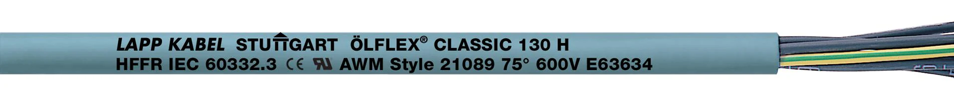 Lapp Kabel 1123140 Multicore Unscreened Cable Olflex® Classic 130 H 3 Core 2.5 mm² Grey 328 ft 100 m