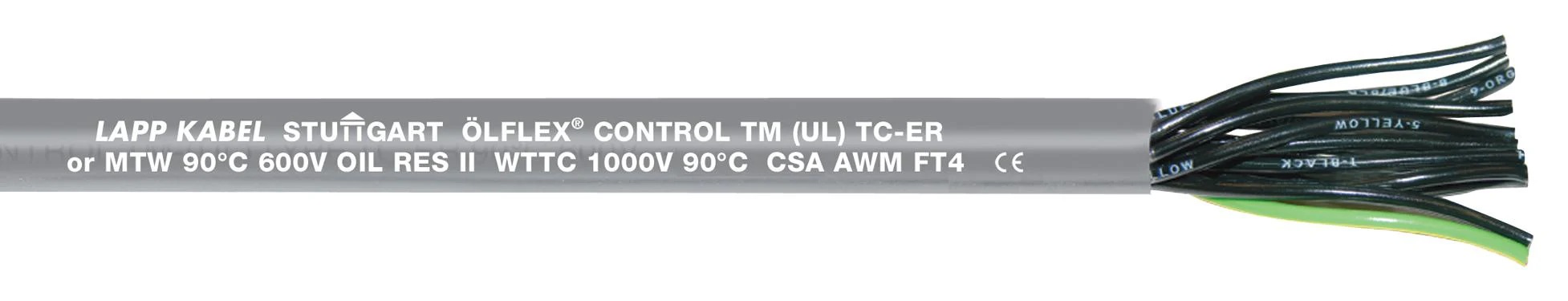 Lapp Kabel 281404 Multicore Unscreened Cable Olflex® Control TM 4 Core 2.5 mm² Grey 164 ft 50 m