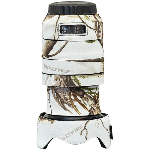 LensCoat Lens Cover for Canon RF 24-105 f/4L IS Lens (RealTree AP Snow Camo)