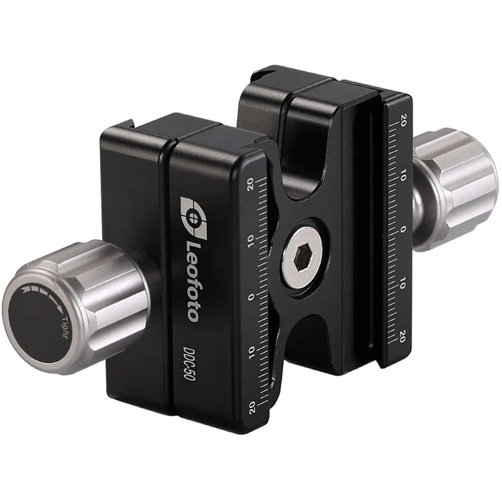 Leofoto DDC-50 Bidirectional Double Mini Clamp with BPL-50N QR Plate