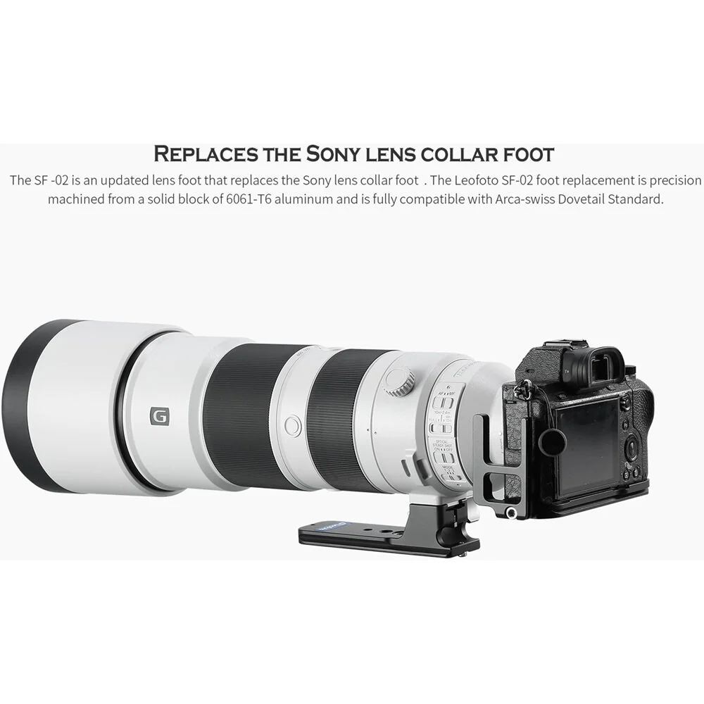 Leofoto SF-02 Lens Foot with Clamp for Sony FE 200-600mm f/5.6-6.3 G OSS Lens - Image 6