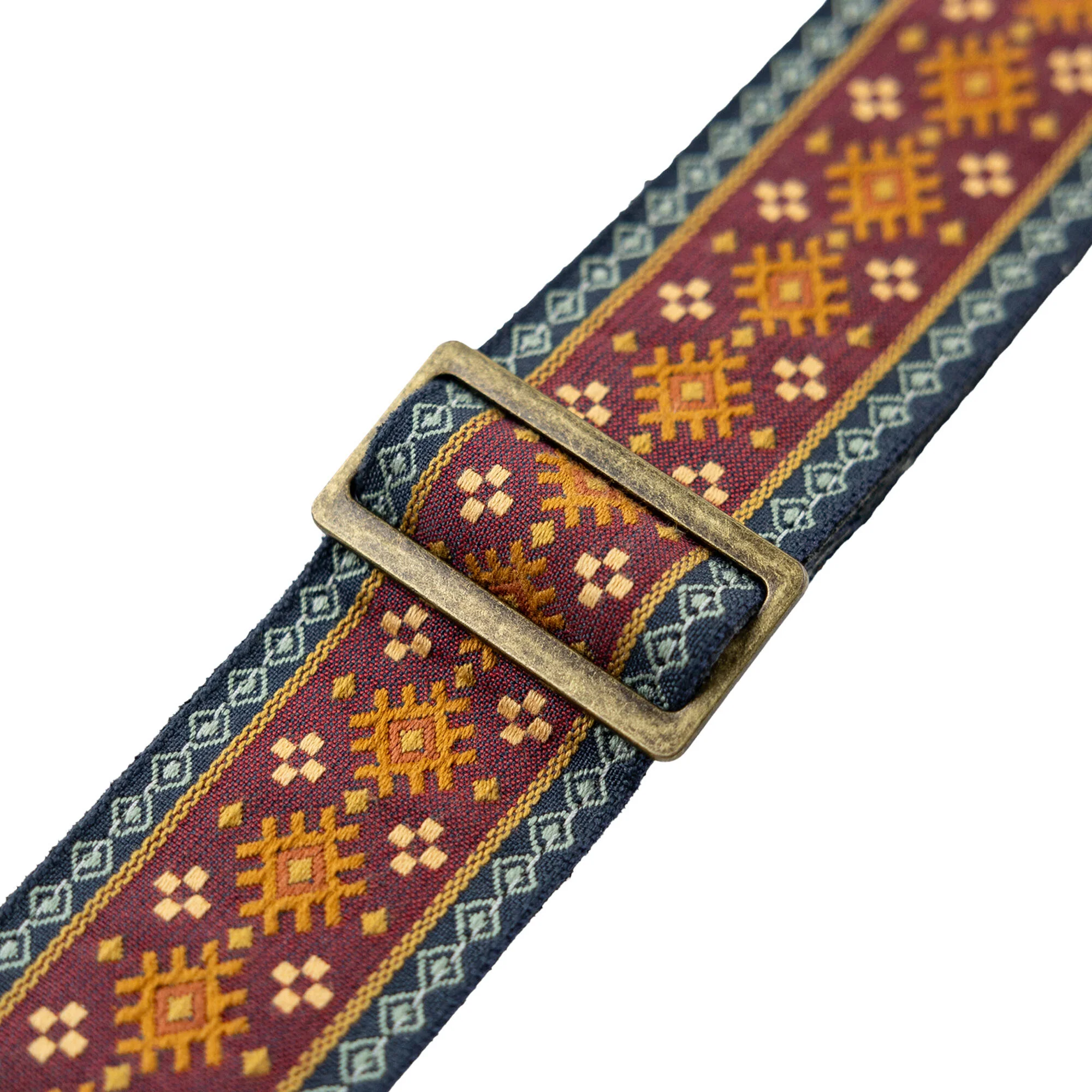 Levy's Vintage Hootenanny 2" Jacquard Guitar Strap (Aztec Red) - Image 2