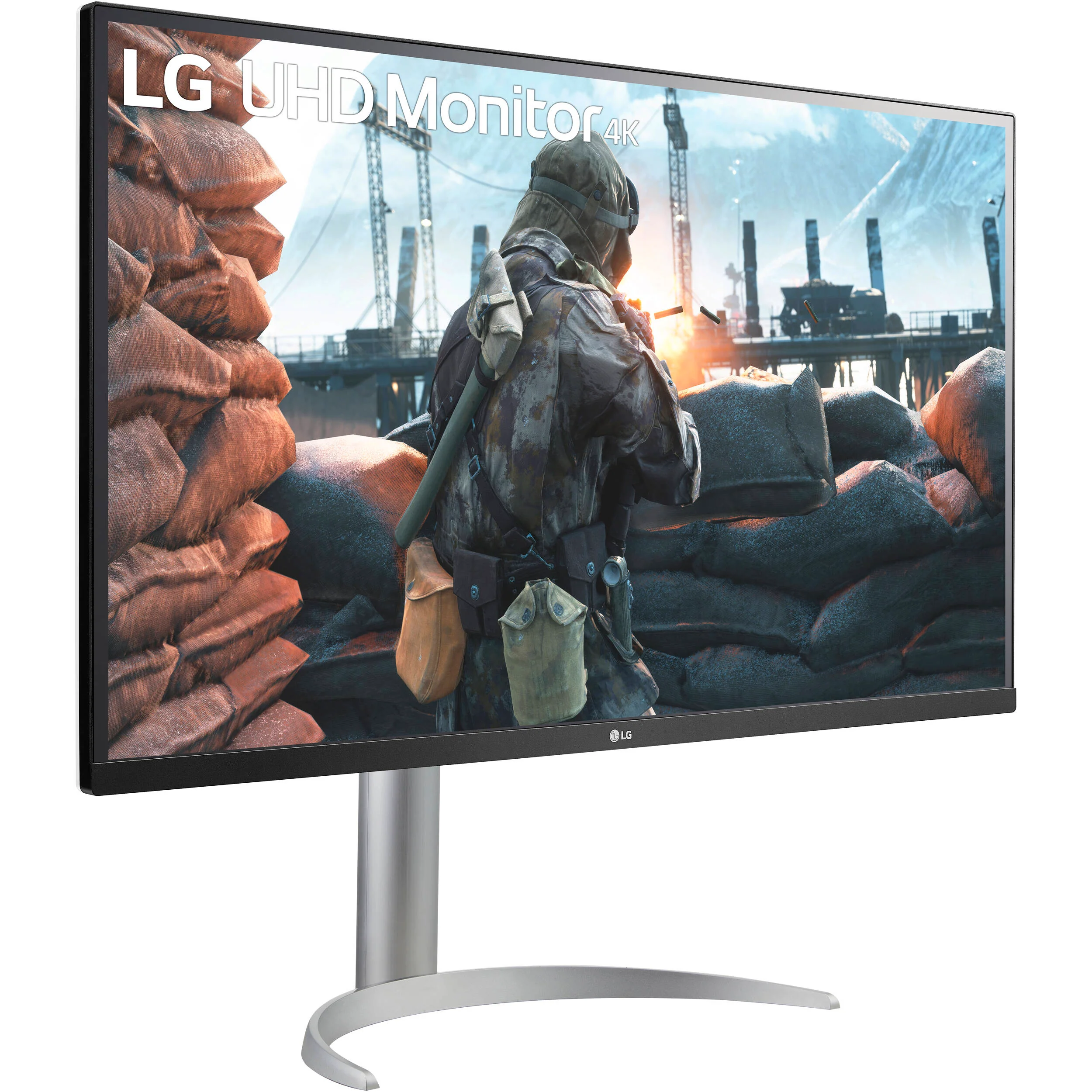 LG 32BP55U-B 31.5" 4K UHD HDR Monitor (Black/White/Silver) - Image 4