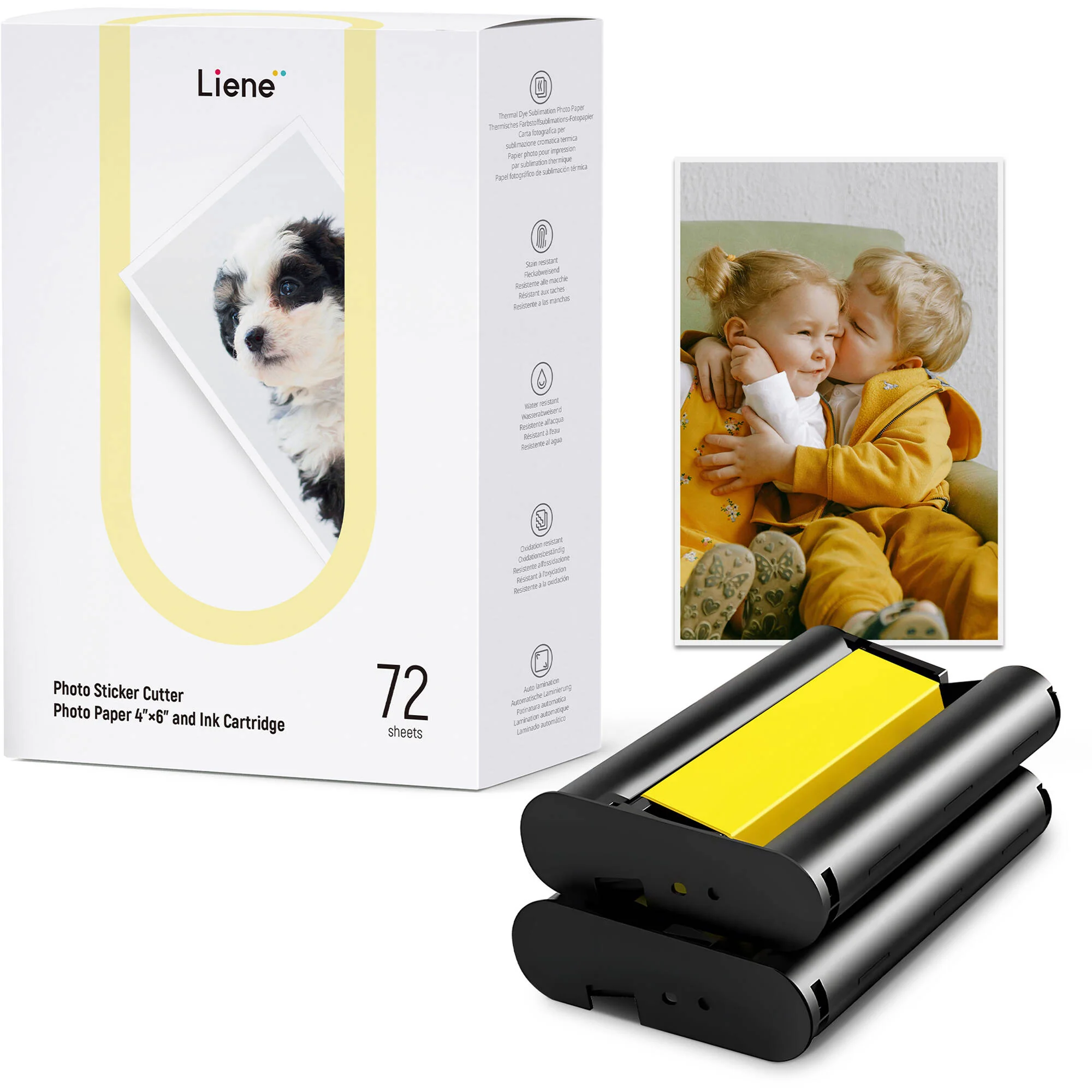 Liene PixCut S1 Photo Paper with 2 Ink Cartridges (4 x 6", 72 Sheets)