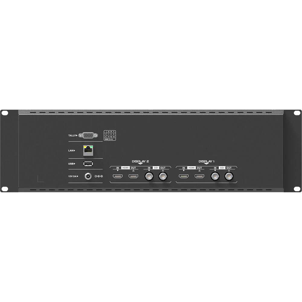 Lilliput Dual 7" Monitor Rackmount with HDMI/SDI Input/Output (3 RU) - Image 2