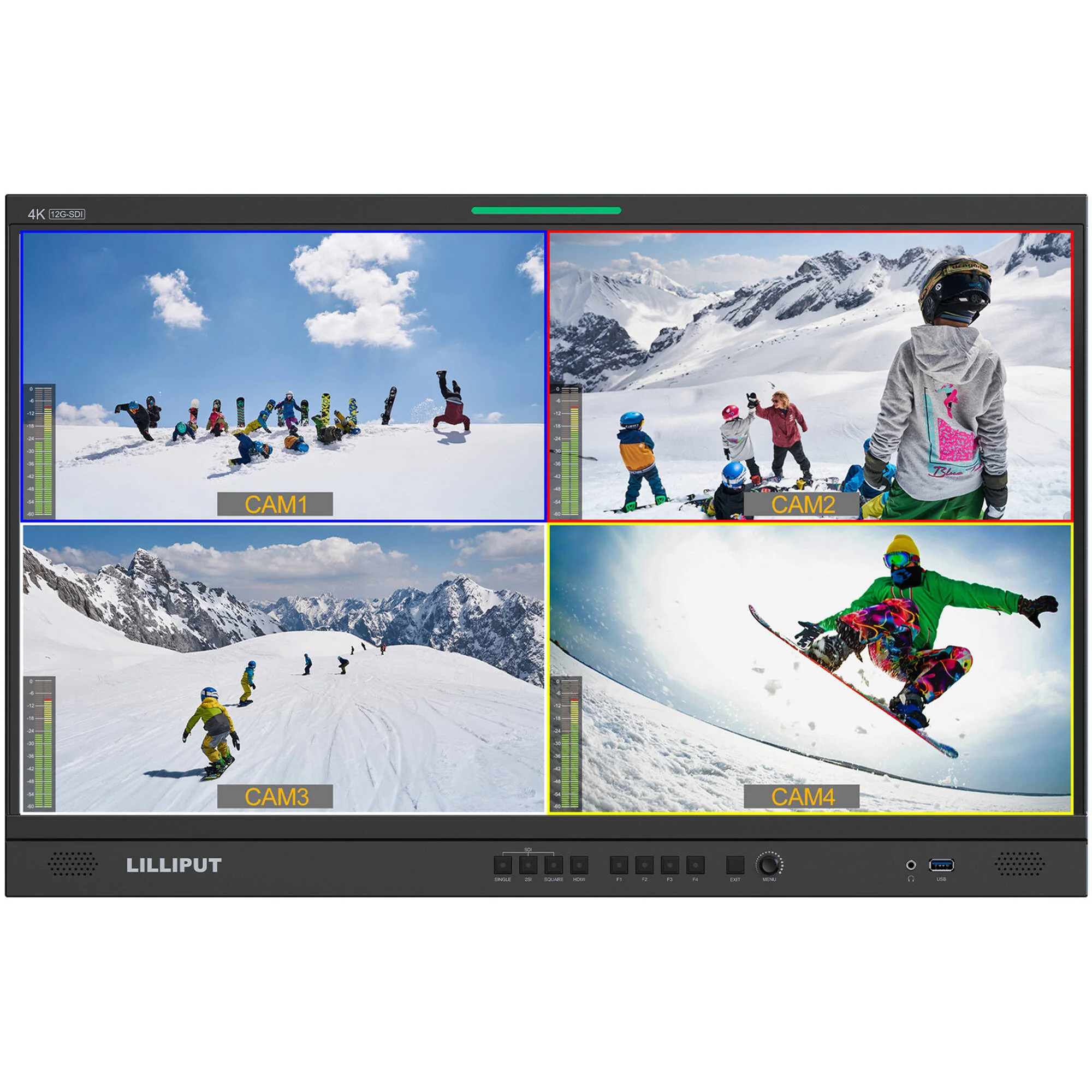 Lilliput Q28 28" 12G-SDI Professional Production Studio Monitor with Carrying Case (Gold Mount) - Image 4