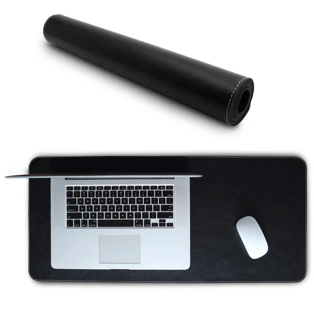 Londo Genuine Leather Extended Mouse Pad (Black) - Image 4