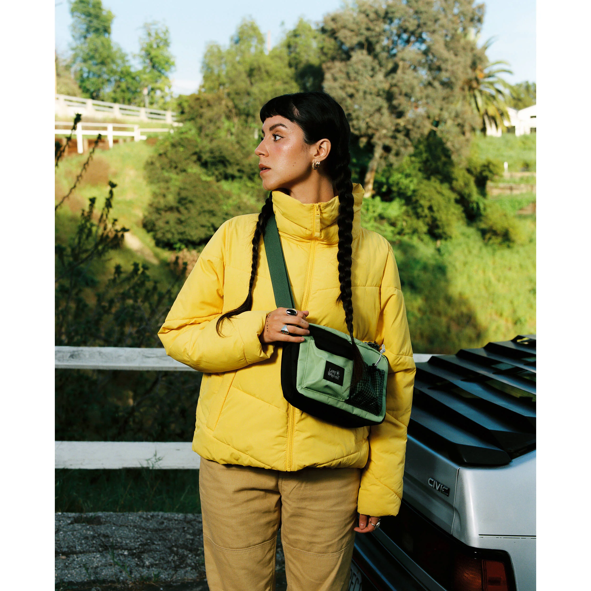 Long Weekend Santa Fe Shoulder Bag (Moss Green, 3L) - Image 6