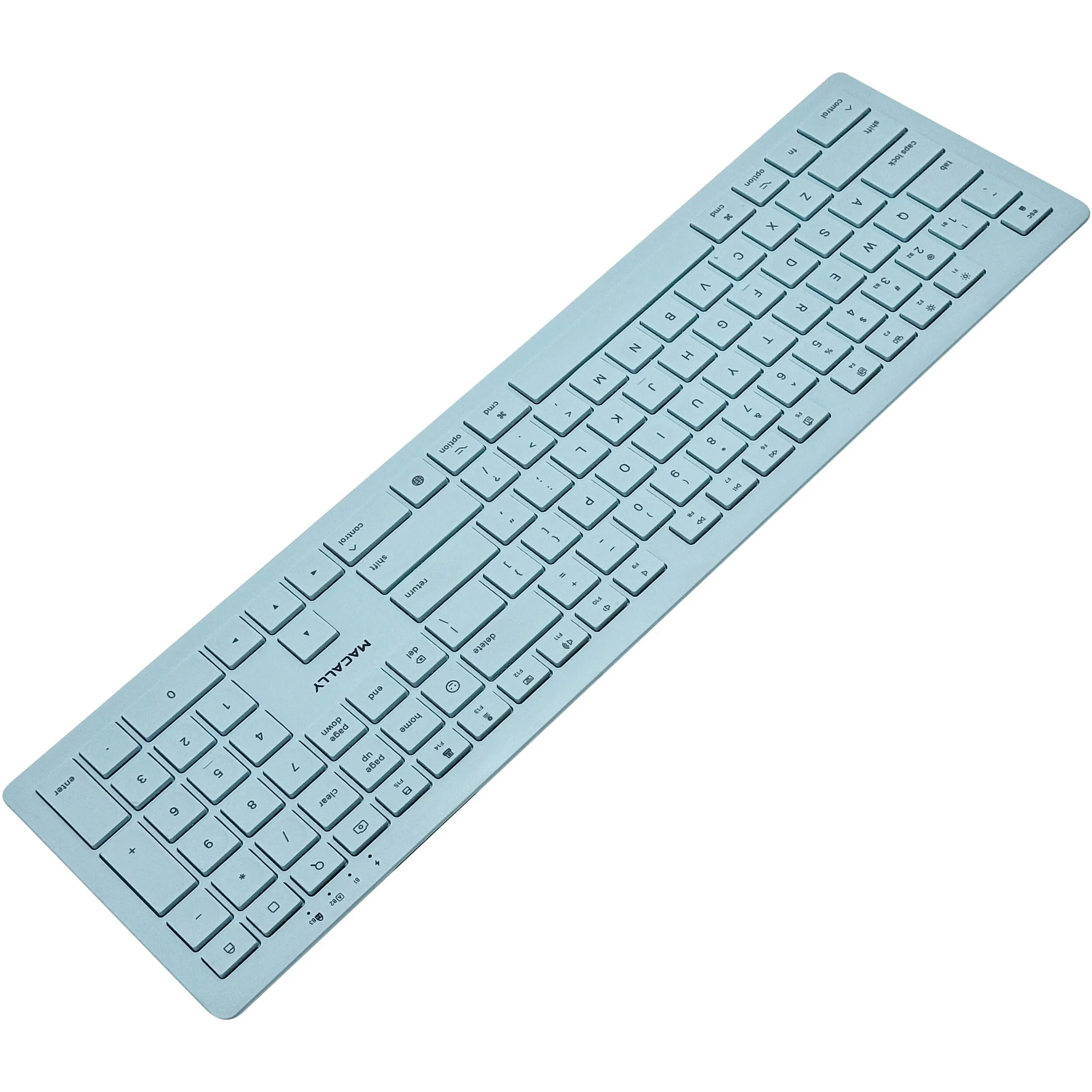 Macally Wireless Bluetooth Keyboard and Mouse Combo for Mac (Light Blue) - Image 3