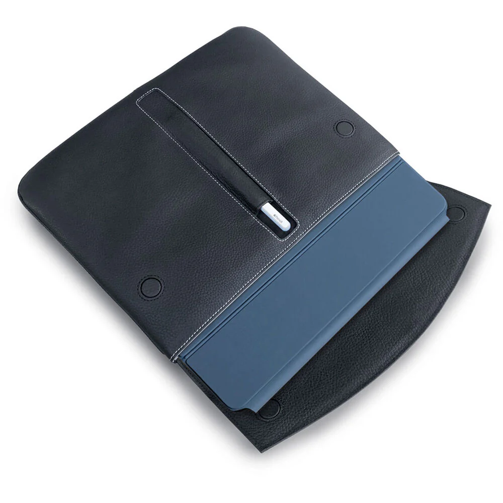 MacCase Premium Leather Sleeve for iPad Pro 12.9" and Magic Keyboard (Black) - Image 3
