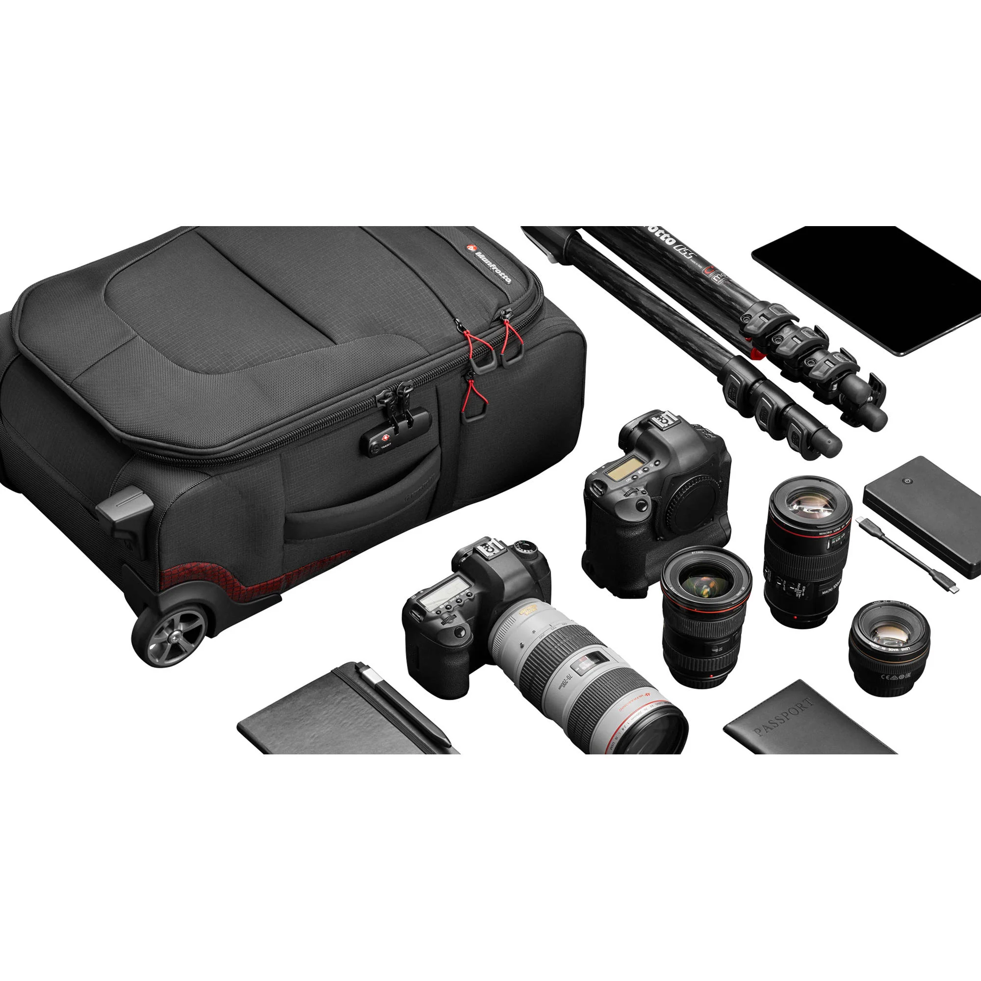 Manfrotto Pro Light Reloader Air-55 Carry-On Camera Roller Bag (Black) - Image 24