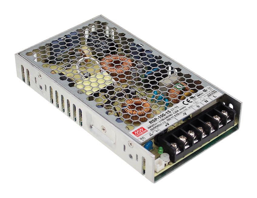 Mean Well RSP-100-15 AC/DC Enclosed Power Supply (PSU) 1 Outputs 100.5 W 15 V 6.7 A