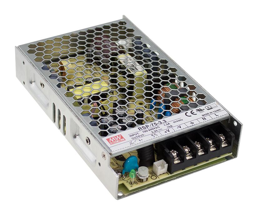 Mean Well RSP-75-12 AC/DC Enclosed Power Supply (PSU) 1 Outputs 75.6 W 12 V 6.3 A