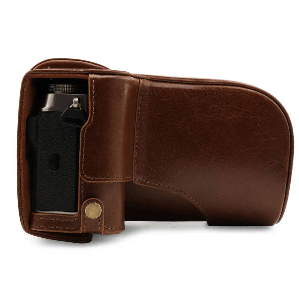 MegaGear Ever Ready Leather Camera Case for FUJIFILM X-T4 with XF 16-80mm Lens (Brown) - Image 2