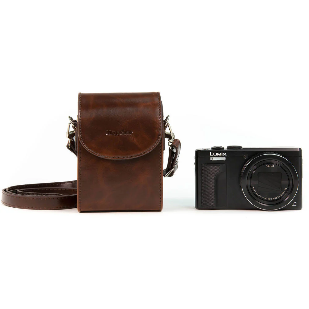 MegaGear Ever-Ready Protective Leather Camera Case for Panasonic Lumix DMC-ZS100 and DMC-ZS60 Digital Camera (Dark Brown) - Image 2