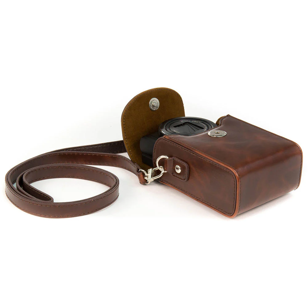 MegaGear Ever-Ready Protective Leather Camera Case for Panasonic Lumix DMC-ZS100 and DMC-ZS60 Digital Camera (Dark Brown) - Image 3