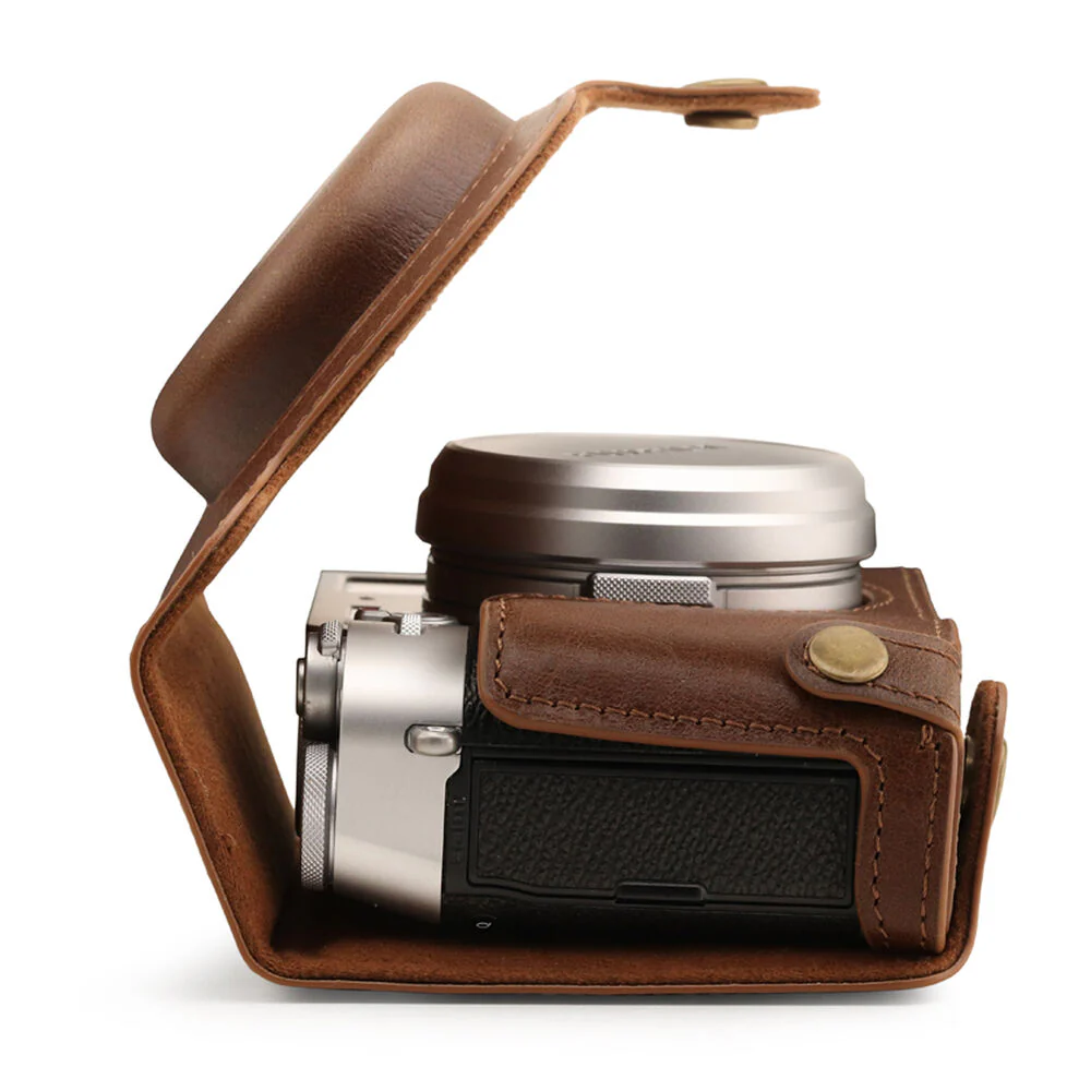 MegaGear Ever Ready Top Grain Leather Camera Case for FUJIFILM X100V (Brown) - Image 3