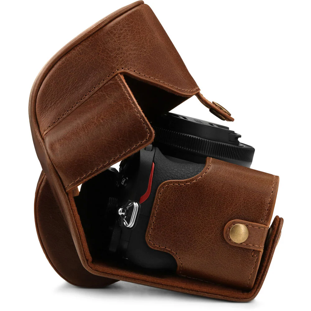 MegaGear Ever Ready Top Grain Leather Case for Nikon Z 50 with 16-50mm Lens (Brown) - Image 4