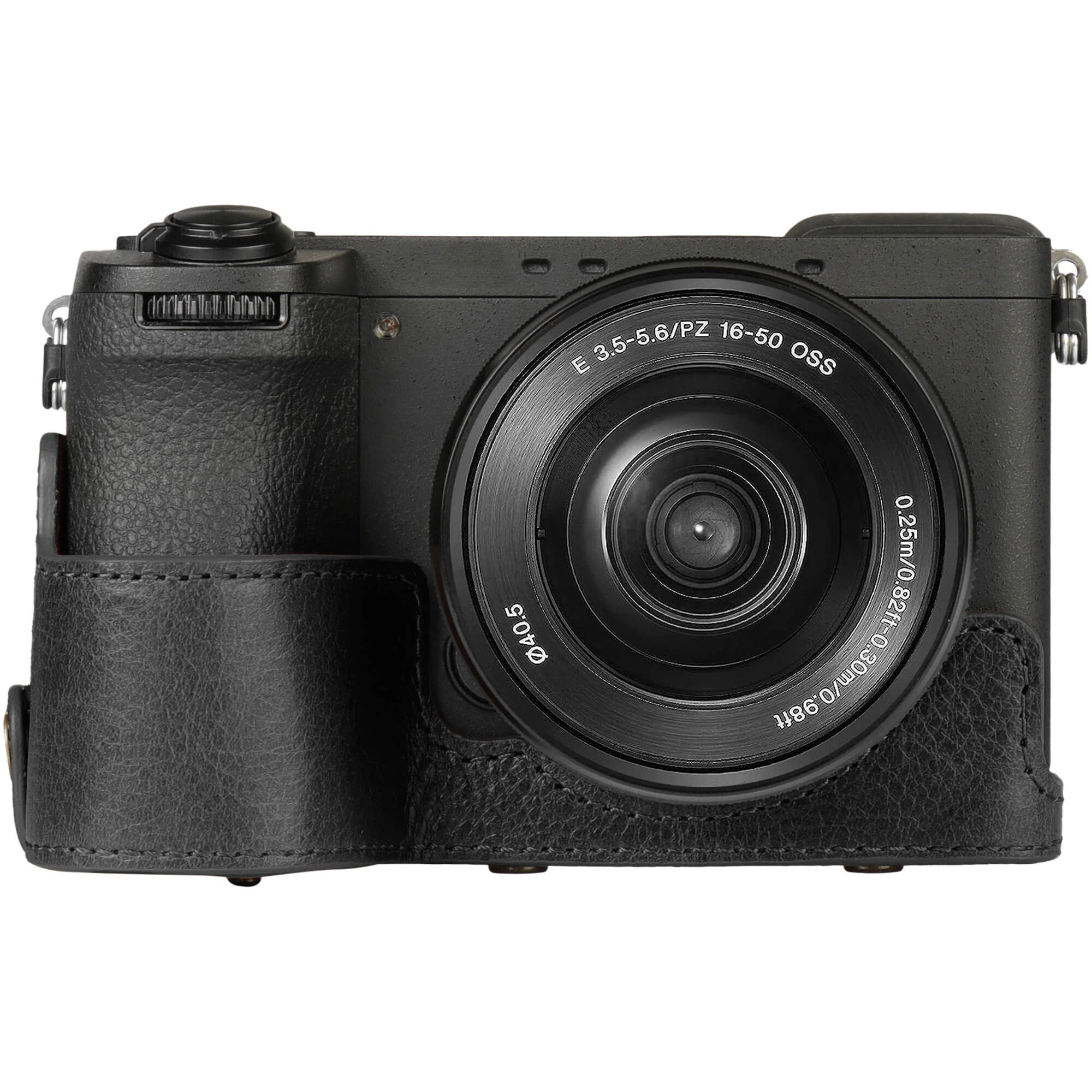 MegaGear Genuine Leather Camera Case for Sony a6700 with 16-50mm Lens (Black) - Image 2