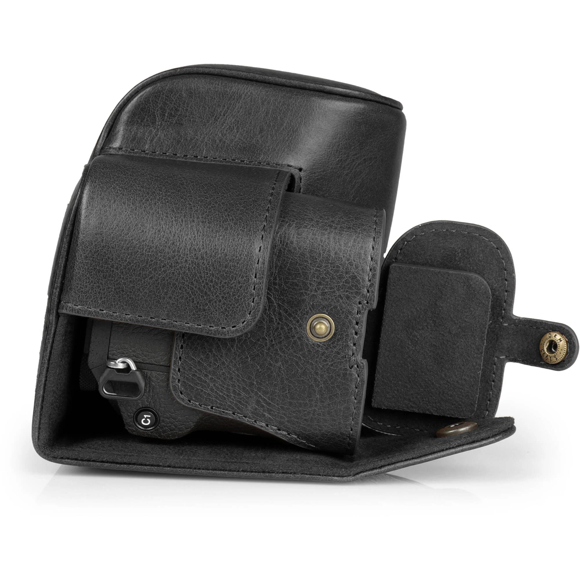 MegaGear Genuine Leather Camera Case for Sony a6700 with 16-50mm Lens (Black) - Image 6