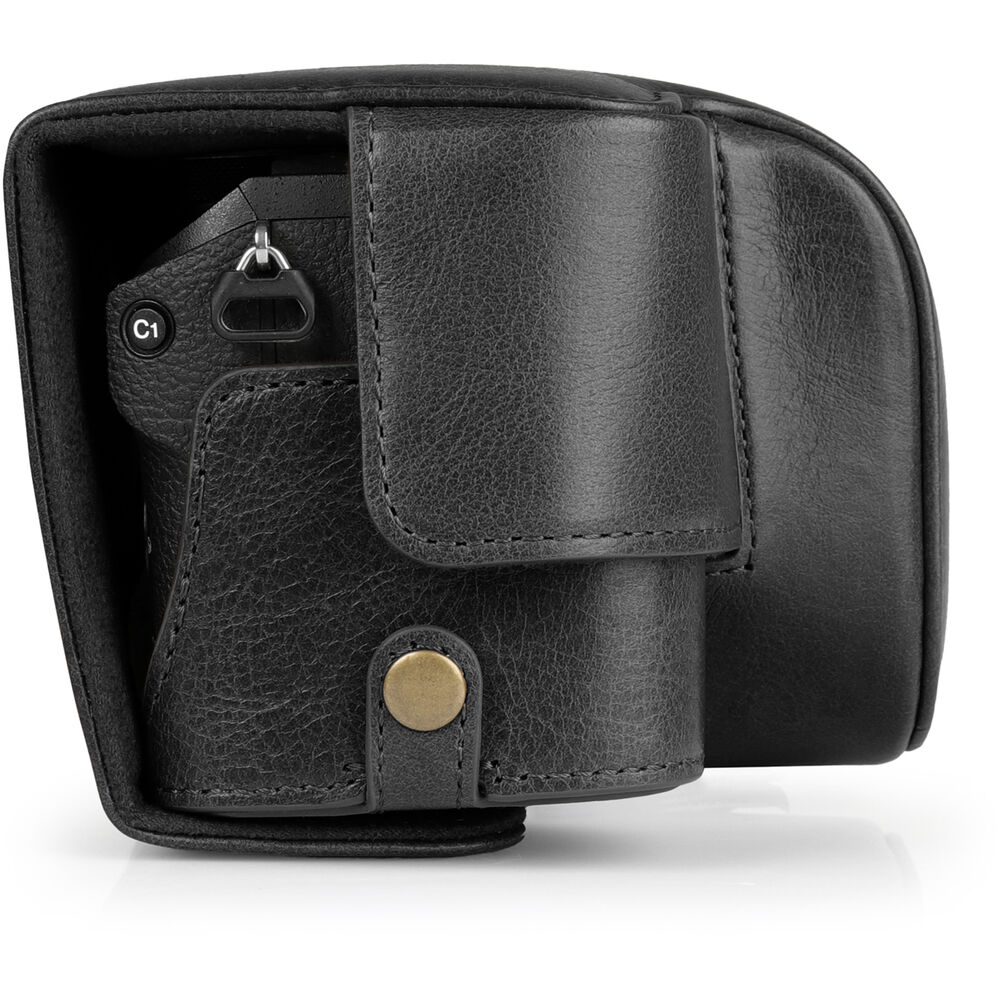 MegaGear Genuine Leather Camera Case for Sony a6700 with 16-50mm Lens (Black) - Image 7