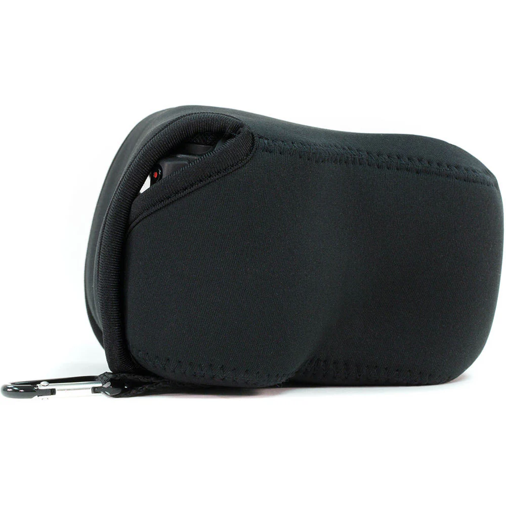 MegaGear Ultra Light Neoprene Camera Case with Carabiner for Fujifilm X-T2 with 18-55mm Lens (Black) - Image 6