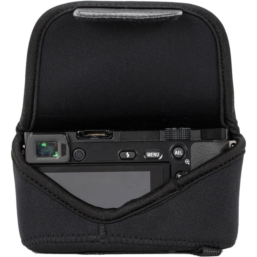 MegaGear Ultra-Light Neoprene Camera Case with Carabiner for Panasonic Lumix DMC-LX100 (Black) - Image 5