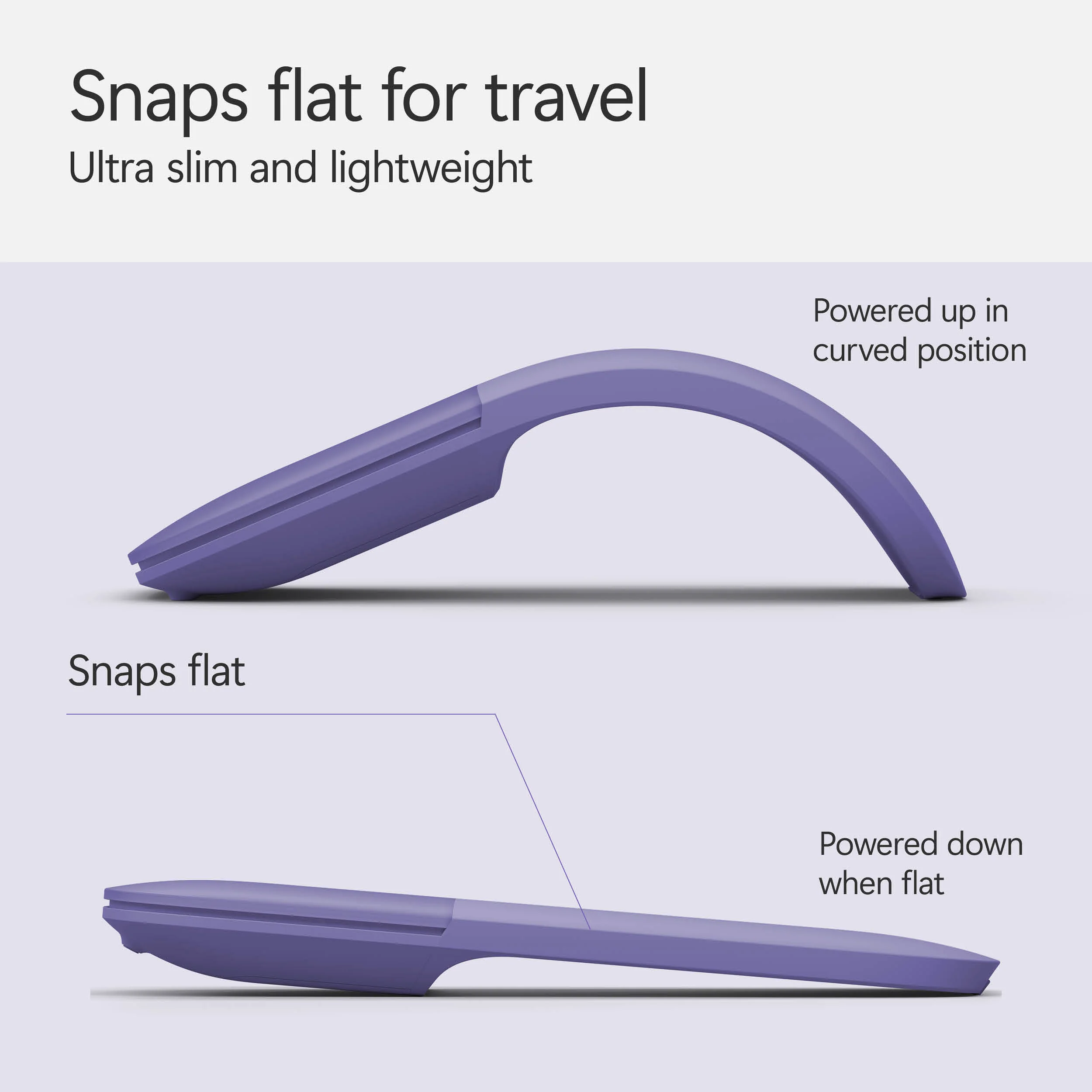 Microsoft Surface Arc Wireless Mouse (Violet) - Image 6