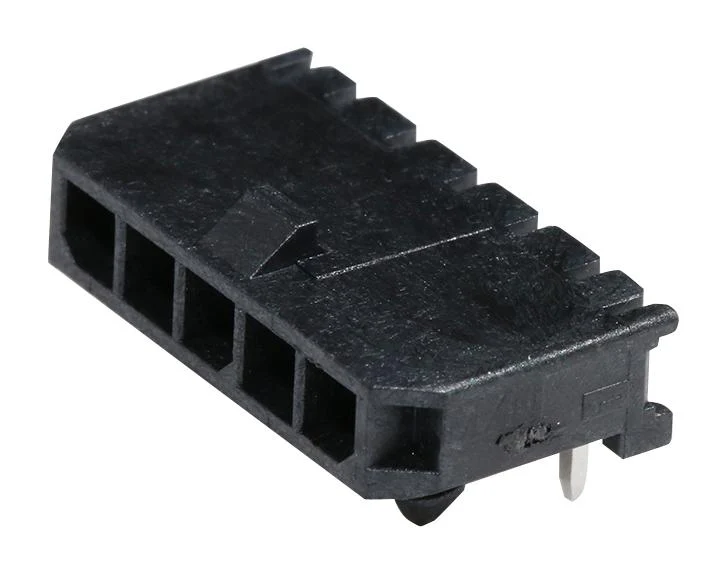 MOLEX 43650-0501 Pin Header, Power, Wire-to-Board, 3mm, 1 Rows, 5 Contacts, Through Hole Right Angle