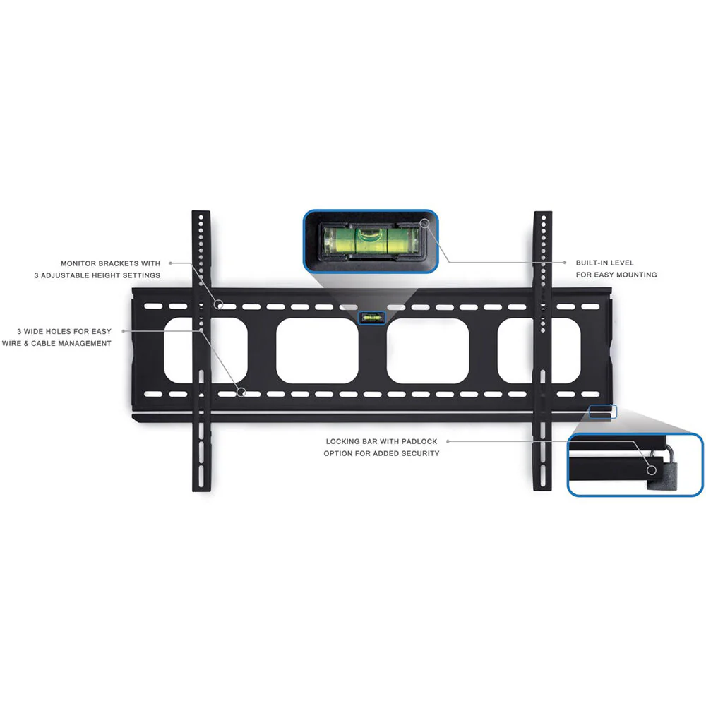 Mount-It! Low Profile Fixed TV Wall Mount for 50-80" TV's - Image 3