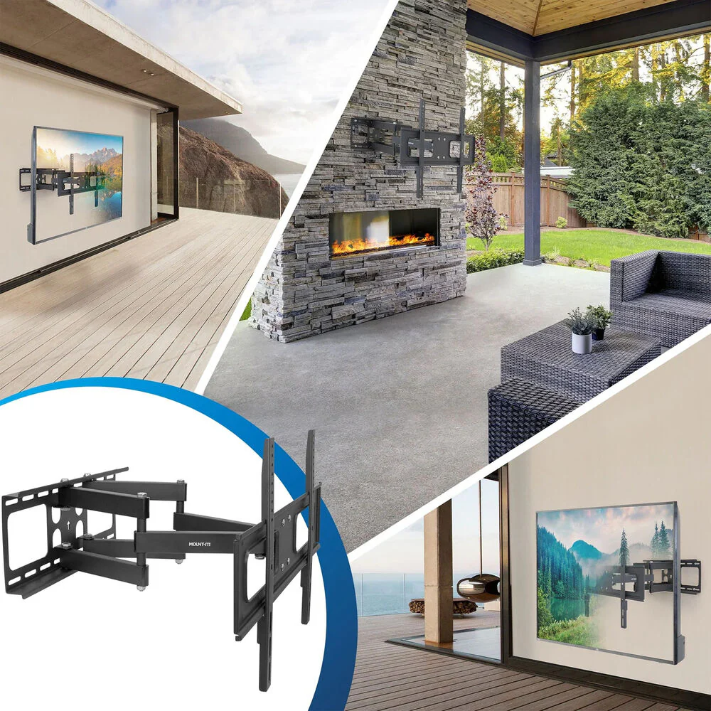 Mount-It! MI-396 Full-Motion Outdoor TV Wall Mount for 37 to 80" Displays - Image 2