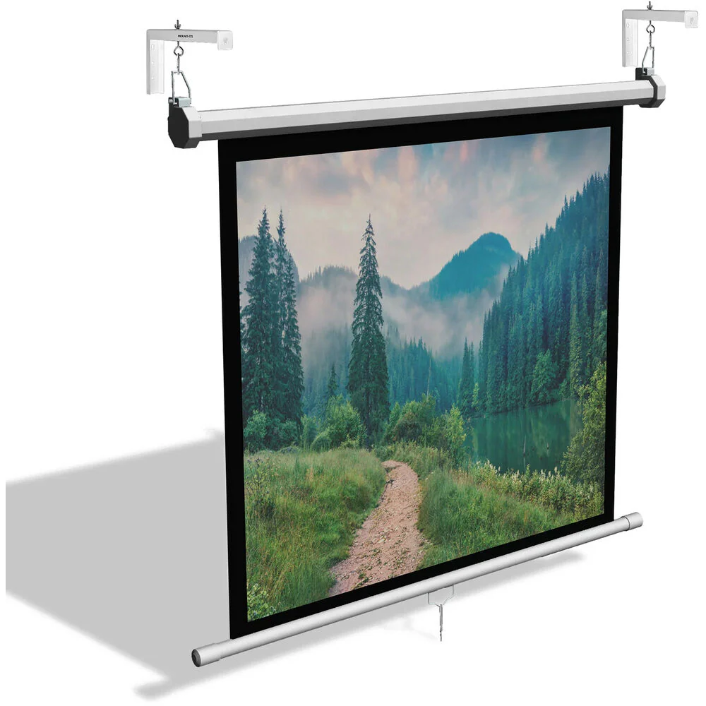 Mount-It! Universal Projector Screen Wall Mount (White, 12") - Image 2
