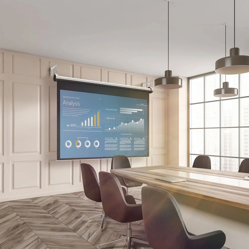 Mount-It! Universal Projector Screen Wall Mount (White, 12") - Image 3