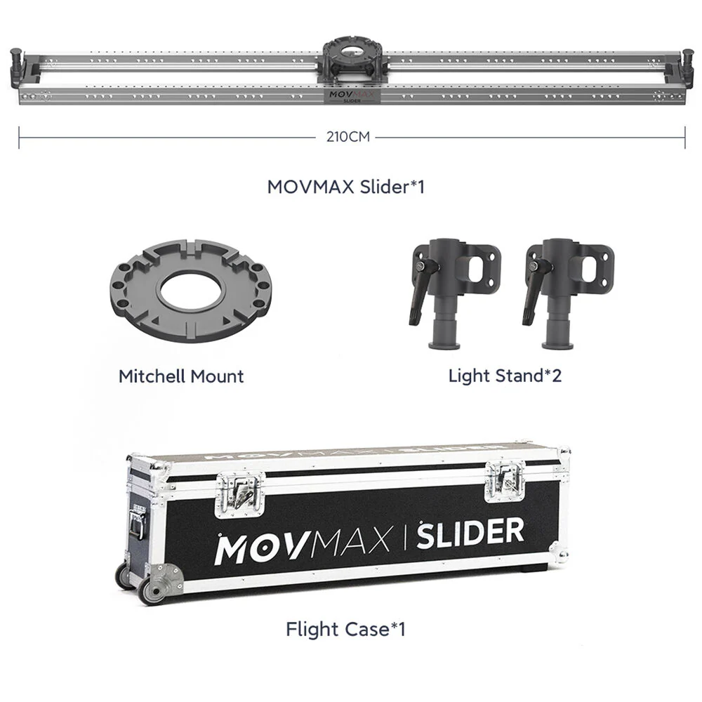 MOVMAX Camera Slider System with Mitchell Mount (70.8") - Image 2
