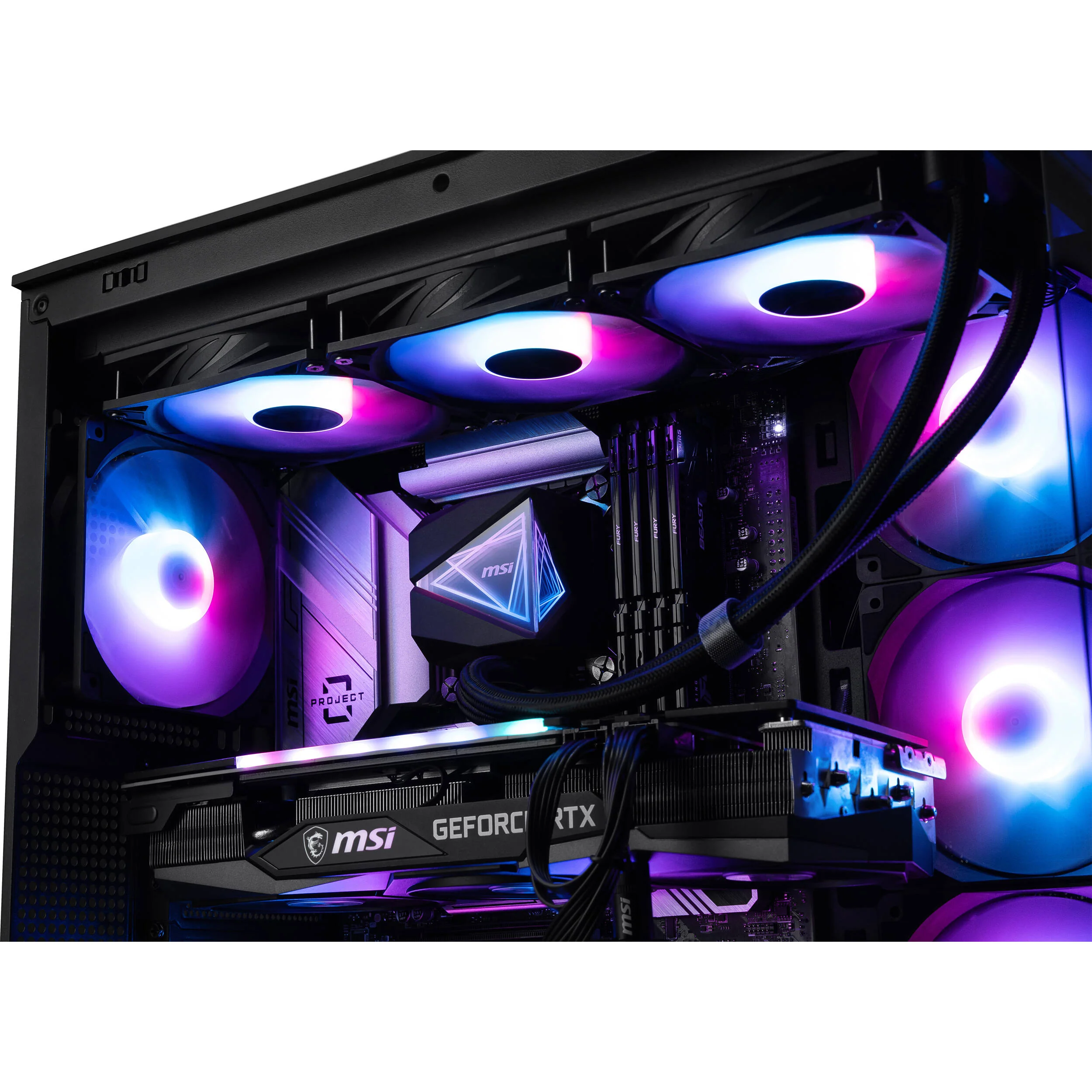 MSI MAG CORELIQUID I360 ARGB AIO Liquid CPU Cooler (Black) - Image 7